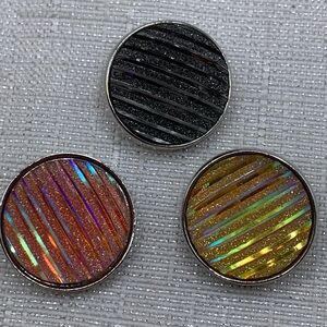 Acrylic Snap Button Charms - Set of 3 - 18mm/20mm Charms